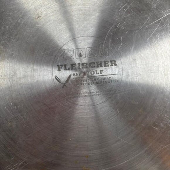 Fleischer and Wolf 10" frying pan 6Qt pot Lids Pro Grade Tri Ply Stainless Steel - Picture 5 of 7